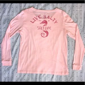 Salt Life pink long sleeve tee